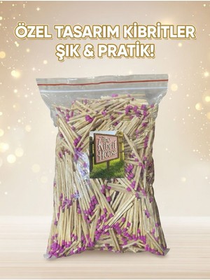 The Kibrit House  500GR Fuşya Uclu 42MM Özel Tasarım Konsept Hediyelik Renkli Kibritler