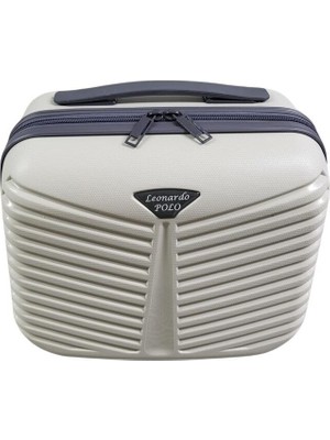 Özgürce Şık Bej Gri Makyaj Çantası Los Angeles Polo Club Mnt 115