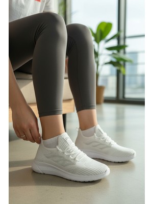Enoch Kadın Hafif Koşu Ayakkabısı Nefes Alan Triko Örgü Sneaker