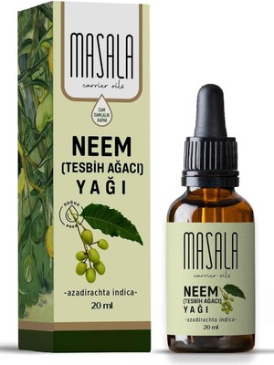Masala Tesbih Ağacı Yağı 20 Ml. Soğuk Pres Neem Yağı (Neem Carrier Oil)