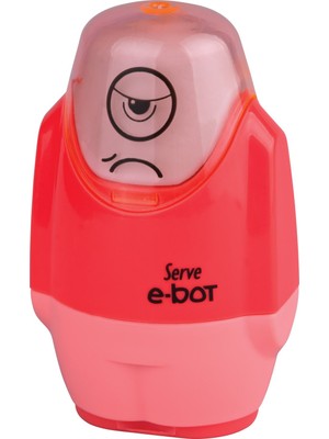 Serve E-Bot Silgili Kalemtiraş Fosforlu Kırmızı