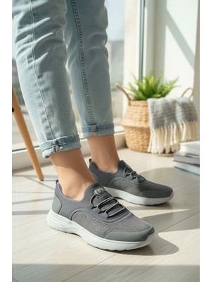Enoch Kadın Bağcıksız Esnek Tabanlı Günlük Spor Ayakkabı Yürüyüş Sneaker