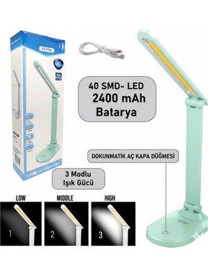 Neler Geldi Neler Şarjlı Masa Lambası Dokunmatik 3 Mod 40 LED 2400MAH Güçlü Batarya Okuma Lambası Katlanır Masa Lambas
