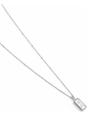 Asmentum Dikdörtgen Taş Detaylı Kolye