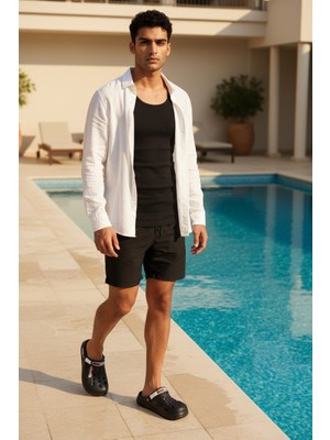 Pearnight Calx Lüks Eva Plaj Havuz Sokak Banyo Kaydırmaz Erkek  Terliği