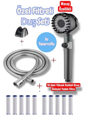 Truva Özel Duş Seti Kireç Önleyici Set Masaj Özellikli