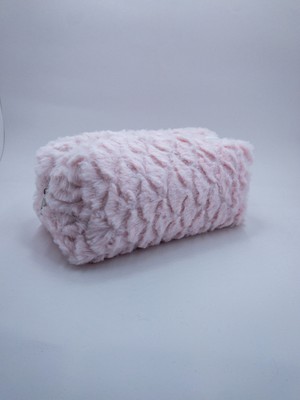 Özgürce Pembe Peluş Makyaj Çantası, Şık ve Kullanışlı Seyahat Çantası