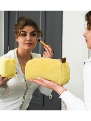 Özgürce Şık Peluş Çanta Kadın, Makyaj ve Kişisel Eşyalar Için Hafif ve Kullanışlı