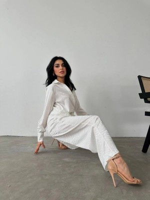 Modatıkla Gömlek - Pantolon Saten Ikili Takım