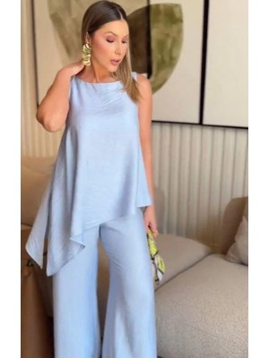 Modatıkla Asimetrik Bluz - Pantolon Ikili Takım