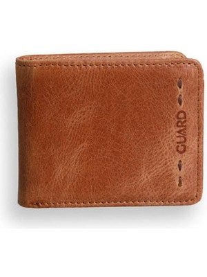 Guard Antik Taba Hakiki Deri Özel Dikiş Desenli Spor Erkek Cüzdan // GRD260225WT1753