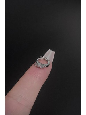 Blisse Piercing Kadın Zikzak Figürlü Zirkon Taşlı Tragus Helix Kıkırdak Çelik Halka Piercing