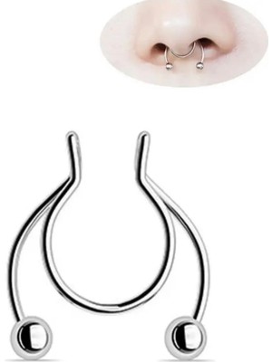 Blisse Piercing Unisex Sıkıştırma Deliksiz Septum Çelik Piercing