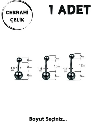 Blisse Piercing Kadın Taşsız Cerrahi Çelik Göbek Piercing