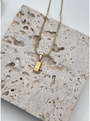 SY Aksesuar Çelik Külçe Kolye 45CM