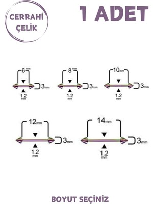 Blisse Piercing Unisex Cerrahi Çelik Düz Barlı 3mm Spike Uçlu Tragus Helix Kıkırdak Piercing