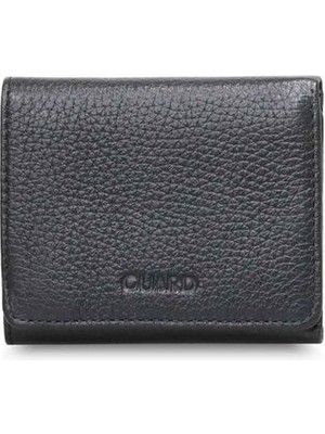 Guard Siyah Hakiki Deri Üçe Katlanır Model Erkek Cüzdan // GRD260225WT1299