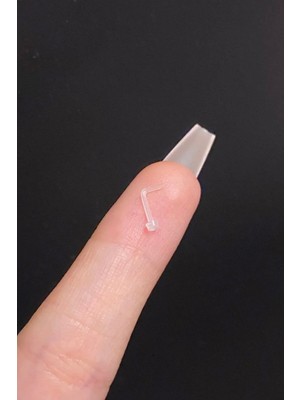 Blisse Piercing Kadın Şeffaf Antialerjik Bioplastf Düz Hızma Piercing 1 Adet