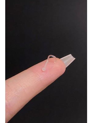 Blisse Piercing Kadın Şeffaf Antialerjik Bioplast Spiral Top Hızma Piercing 1 Adet