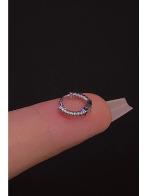 Blisse Piercing Kadın Boru Figürlü Tragus Helix Kıkırdak Halka Çelik Piercing