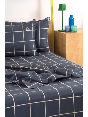 United Colors Of Benetton Benetton %100 Pamuk Gri Çift Kişilik 200*220 Nevresim - 240*260 Yatak Çarşafı  - 2*50*70+20 Yastık Kılıfı Nevresim Takımı
