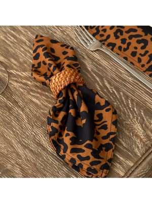 Feyza Design Leopard Desenli 2'li Peçete 40X40 Cm, Şık ve Kaliteli Kullanım Sağlar