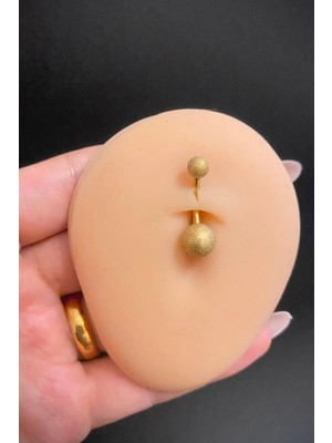 Blisse Piercing Kadın Gold Renk Cancan Figürlü Sallantılı Cerrahi Çelik Göbek Piercing