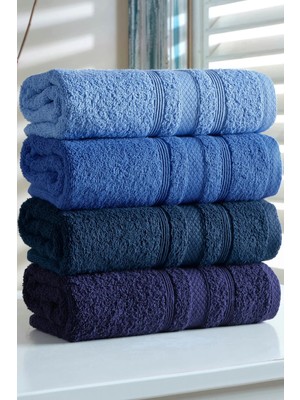 DNZGÜLCAN Lera 4'lü 70X140 Havlu Seti - Banyo Havlu Seti | %100 Pamuk - Hızlı Kuruyan - Yumuşak