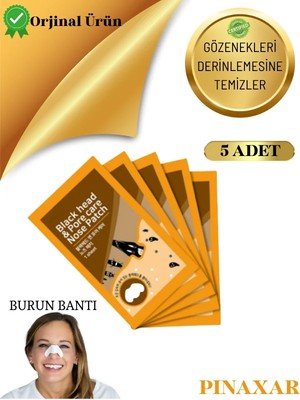 pınaxar Siyah Nokta ve Gözenek Karşıtı Burun Bandı 5’li – Derinlemesine Temizlik ve Arınma Etkisi