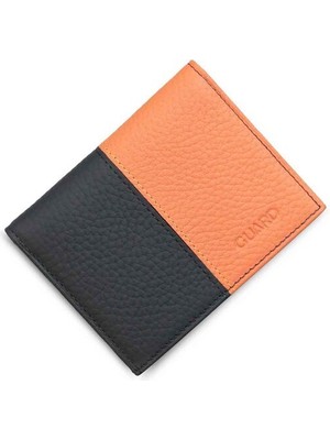 Guard Siyah/turuncu Hakik Deri Erkek Cüzdan // GRD260225WT882