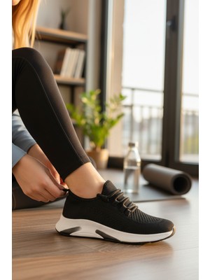 Enoch Kadın Hafif Koşu Ayakkabısı Nefes Alan Triko Örgü Sneaker