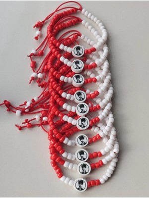 Amabel Jewelerys 23 Nisan'a Özel Atatürk Figürlü Çocuk 10'lu Bileklik Seti (Bayram-Karne-Doğum Günü Hediyesi)