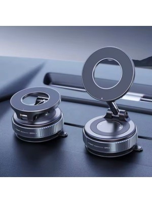 bi düzen 360° Dönebilen Mıknatıslı Vakumlu Araç Içi Telefon Tutucu