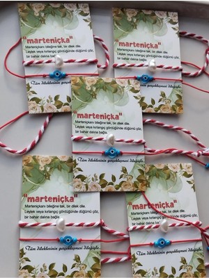 Amabel Jewelerys Marteniçka Nazar Cam Boncuk ve Incili 5'li Bileklik Seti (Marteniçka Ipi Hediyeli)