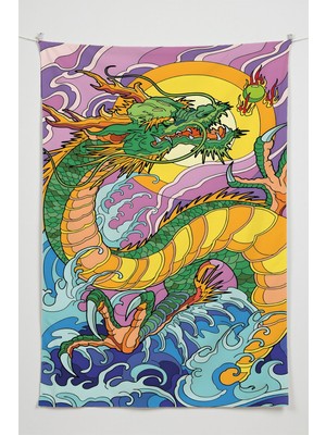 Charmbi Gamer Duvar Örtüsü -  Çok Renkli Anime Temalı Kumaş Oda Dekoru Tapestry