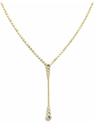 Venüs Design Çelik Taşlı Y Zincir Kolye