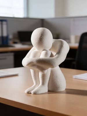 3D Snaxx Düşünen Insan Figürü – Minimal ve Anlamlı Dekoratif Biblo