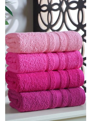 DNZGÜLCAN Lera 4'lü 70X140 Havlu Seti - Banyo Havlu Seti | %100 Pamuk - Hızlı Kuruyan - Yumuşak