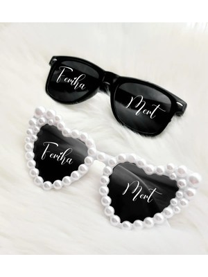 İrembaby Kişiye Özel Isim Yazılı Gözlük | Bride Groom Gözlüğü | Nişan, Kına, Bekarlığa Veda, Düğün Aksesuarı