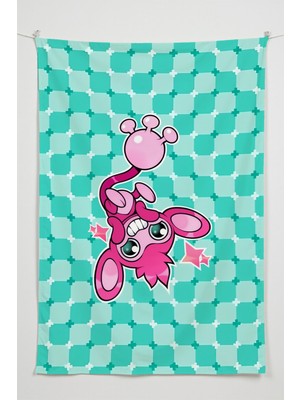 Charmbi Gamer Duvar Örtüsü -  Çok Renkli Anime Temalı Kumaş Oda Dekoru Tapestry