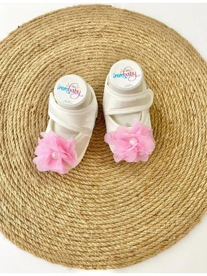 İrembaby Bebek Ayakkabı Süslü Patik Pembe Çiçekli (Lohusa-Çekim-Mevlüt)