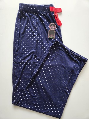 Lady Queen Likralı Ring Viskon Battal Beden Pijama Altı 6020