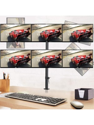 Techly 13"-20" Arası, Kelepçeli 6 Inç Monitör Için Masa Üstü Standı.
