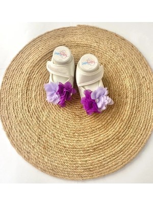 İrembaby Bebek Ayakkabı Süslü Patik Mor Lila Tüylü Fiyonklu (Lohusa-Çekim-Mevlüt)