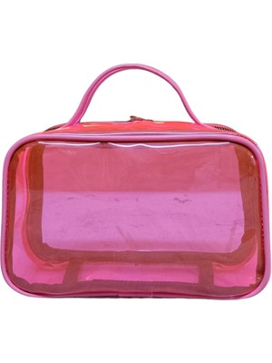 Özgürce Şeffaf Büyük Çok Bölmeli Makyaj Çantası, Pratik ve Şık Tasarım