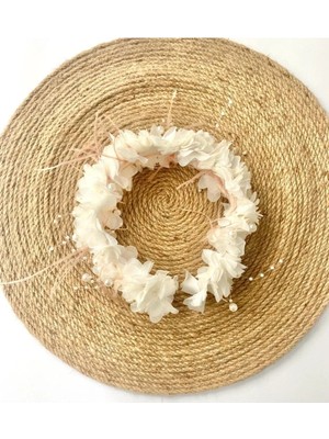 İrembaby Anne Lohusa Tacı Pudra Pembe Çiçekli Lohusa Tacı (Çekim-Düğün-Kına)