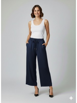 Ekol Beli Lastikli Bol Paça Pantolon 1604