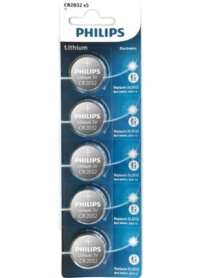 Philips Phılıps Pil Düğme 2032 3V 5li Paket