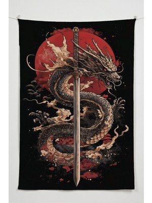 Charmbi Gamer Duvar Örtüsü -  Çok Renkli Anime Temalı Kumaş Oda Dekoru Tapestry