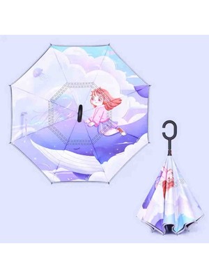 Ay Ege Çocuk Şemsiye Ters Şemsiye Balina